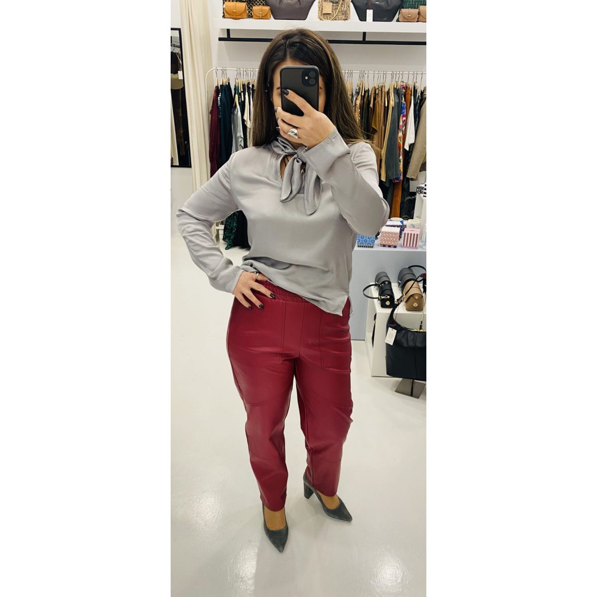 Le Streghe • Knot Blouse • Light Grey - Image 5