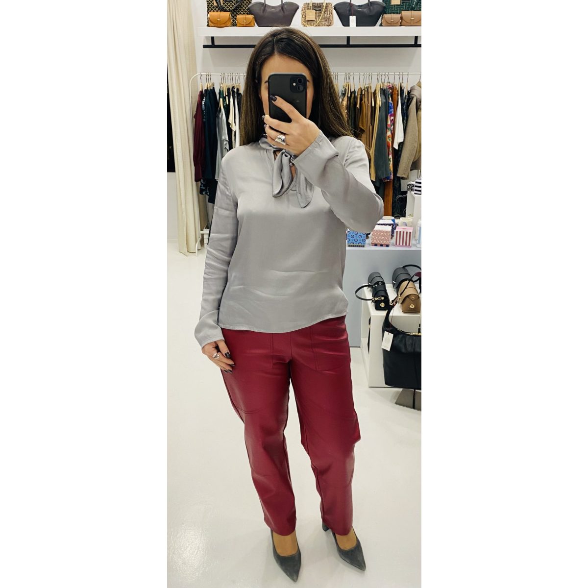 Le Streghe • Knot Blouse • Light Grey - Image 6