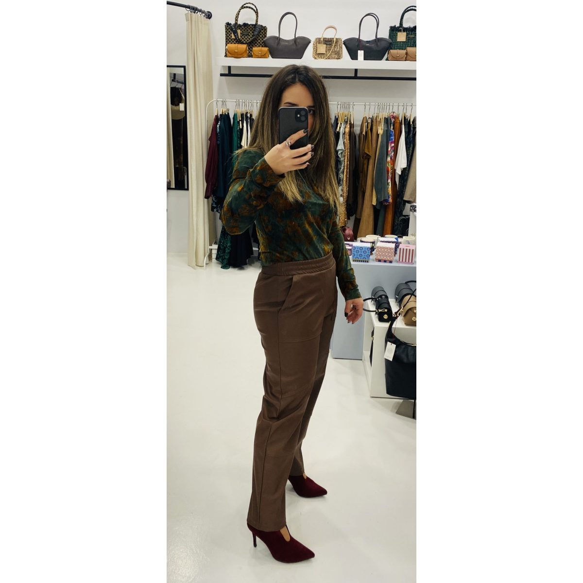 Le Vertige • Vegan Leather Pants • Brown - Image 3
