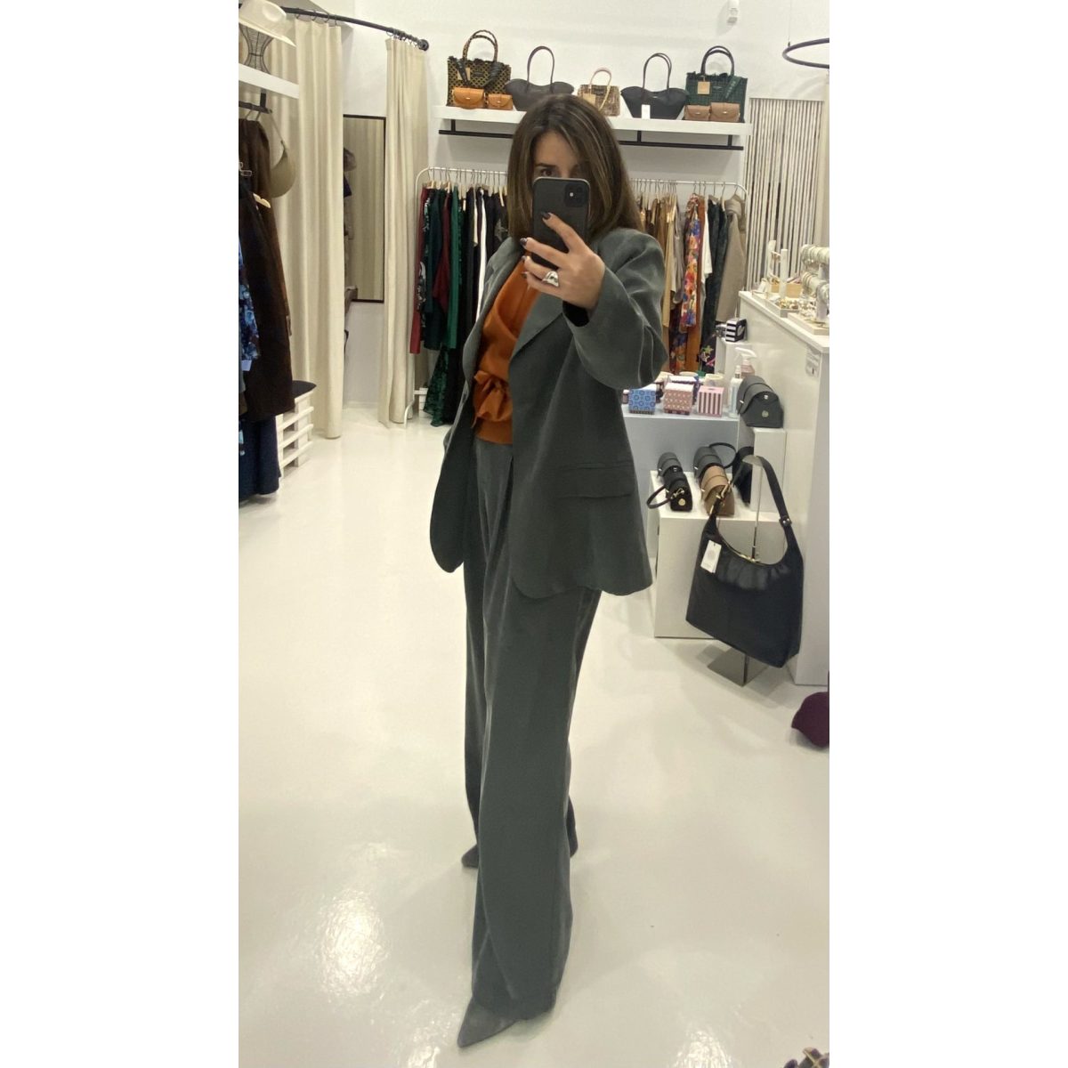 Le Vertige • Ruffled Wrap Shirt • Terracotta - Image 3