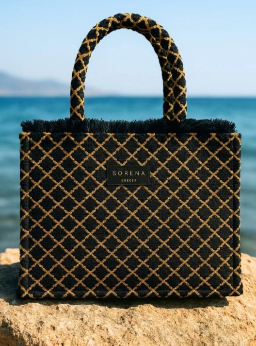 Sorena • Melissa Medium Tote Bag • Black Gold