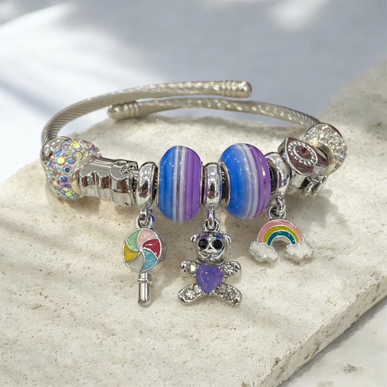 Pisces&Libra • Multi Pendants Bracelet 2 • Silver - Image 1