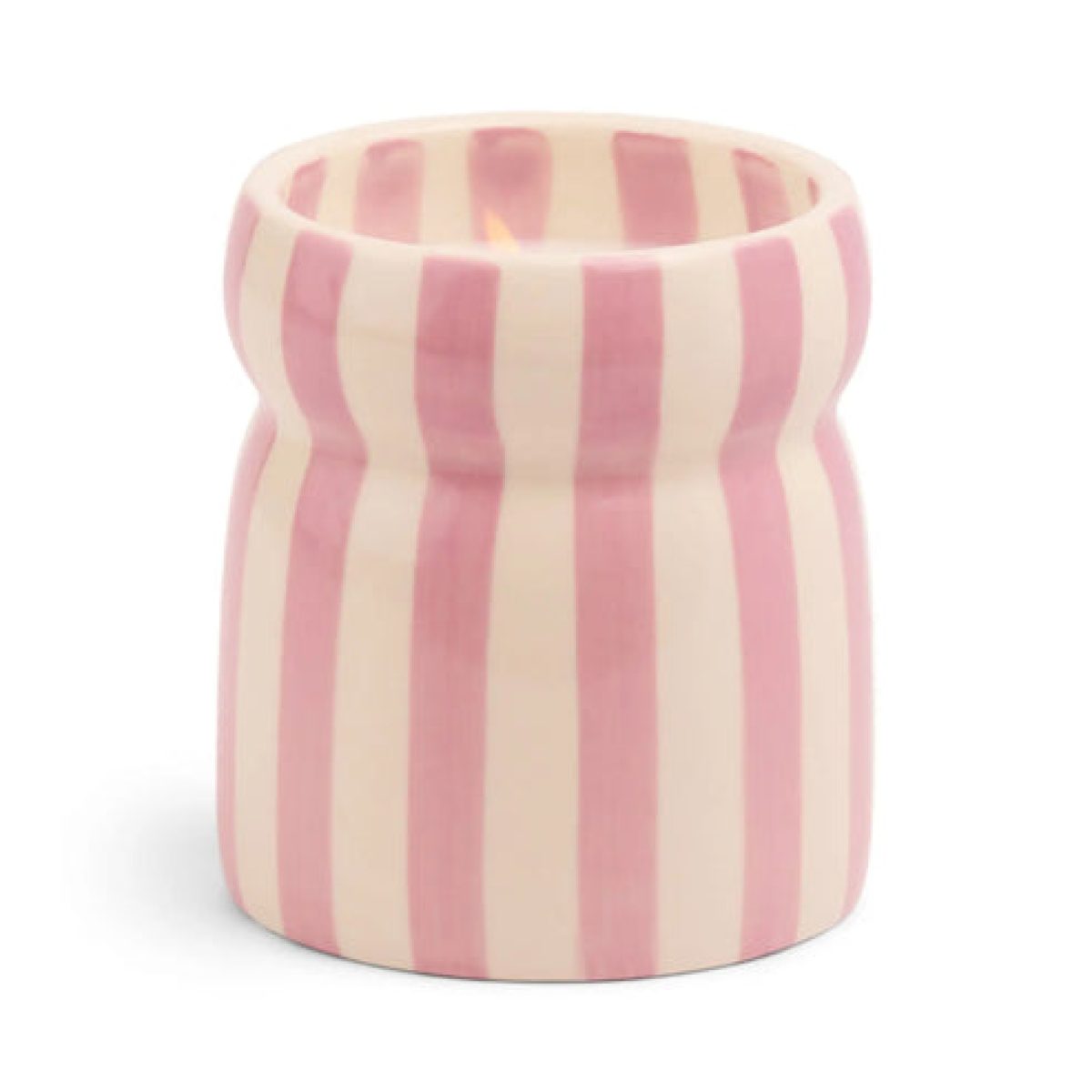 Paddywax Candles • Cabana Handpainted Striped Ceramic Soy Candle 184g • Grecian Sand - Image 3