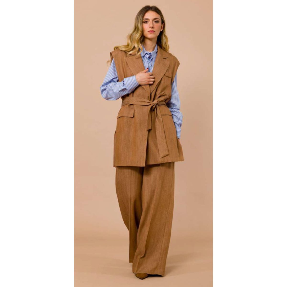 Maryley • Highwaisted Suit Trousers • Camel - Image 2