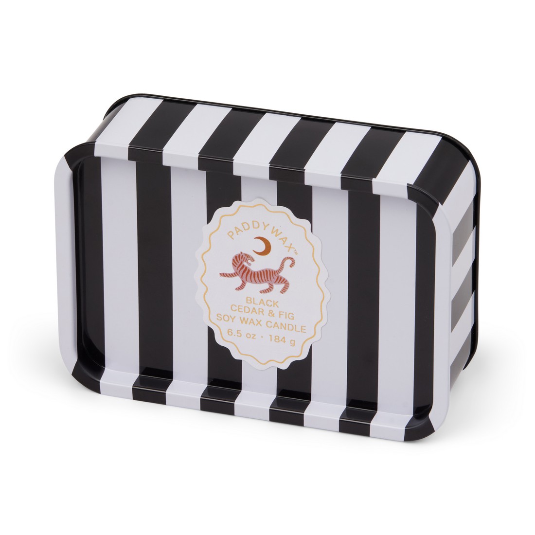 Paddywax Candles • A dopo Tiger Soy wax tin candle 184g • Black Cedar & Fig