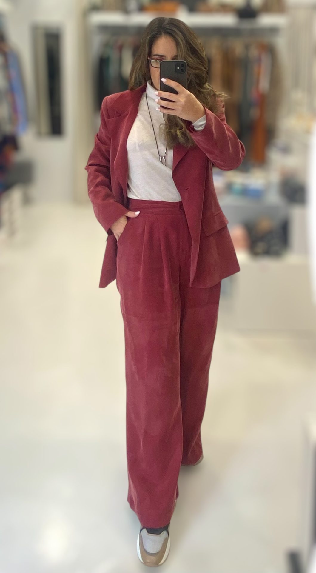 Deppy Joo • Silk Finish Total Suit • Dusty Rose