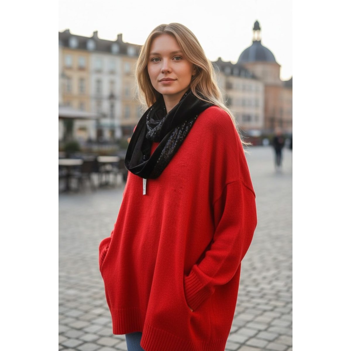 VinD • Handmade Infinity Scarf • Gilda Black - Image 3