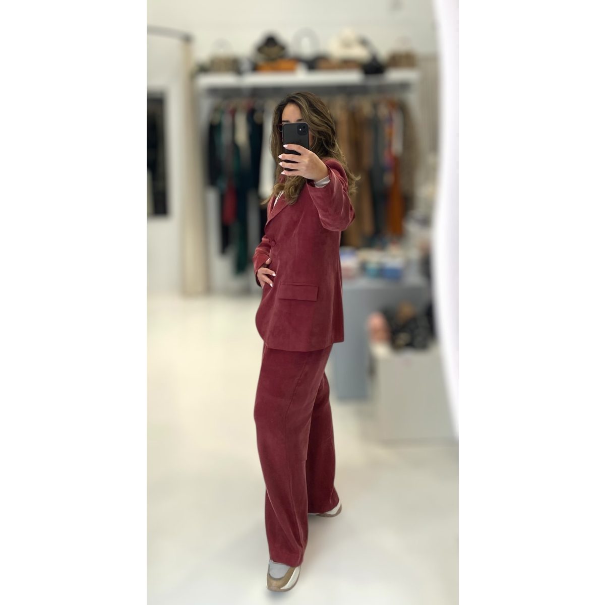 Deppy Joo • Silk Finish Total Suit • Dusty Rose - Image 2