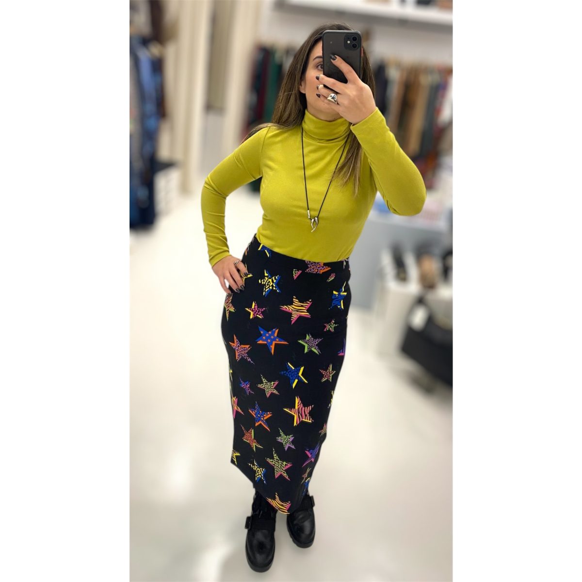 Le Vertige • Light Knit Turtleneck Top • Lime - Image 3