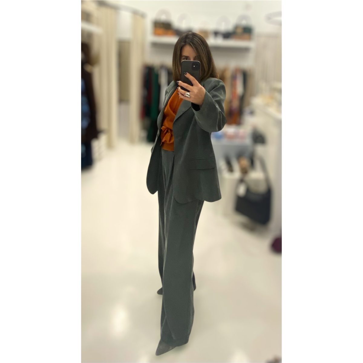 Deppy Joo • Silk Finish Total Suit • Green - Image 2