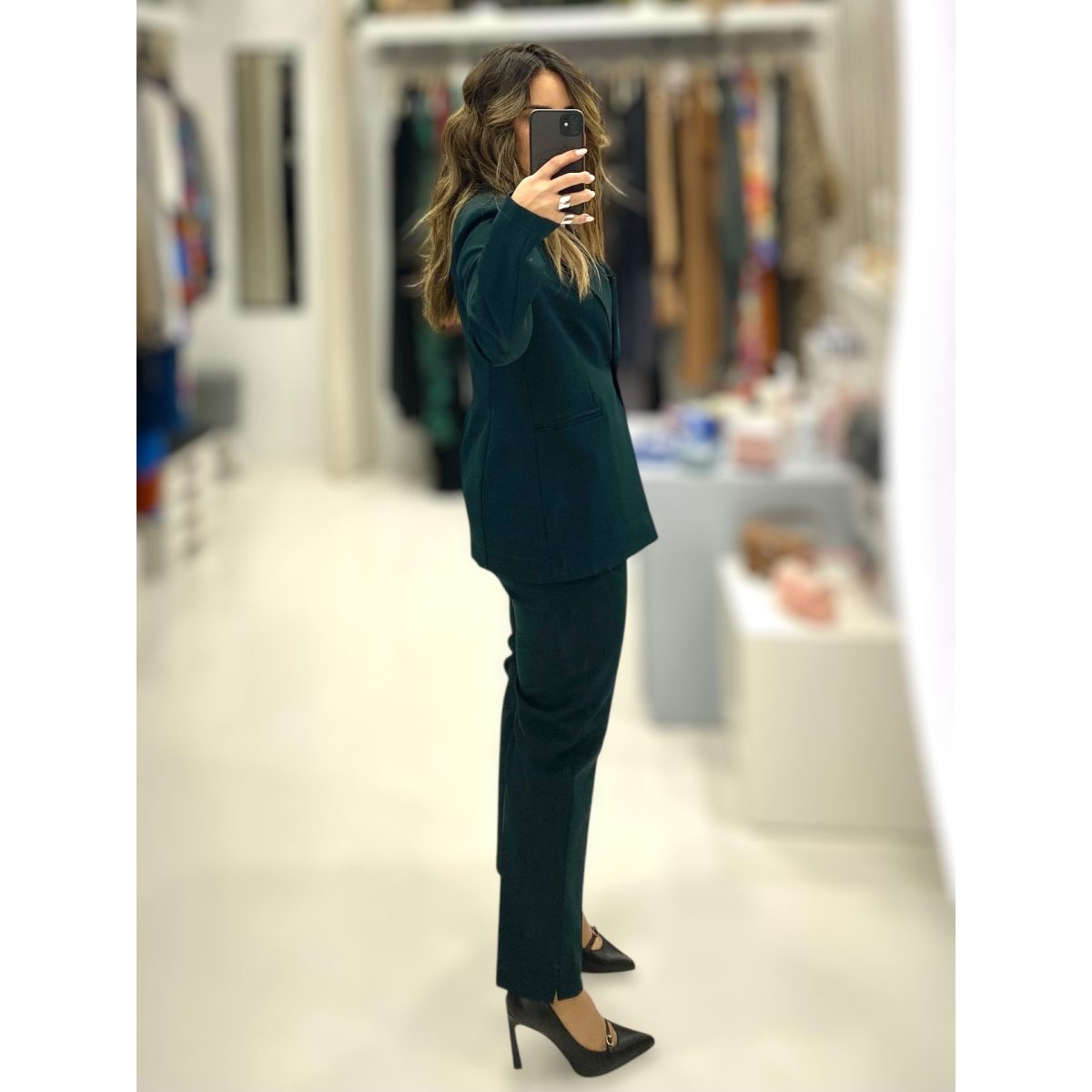 Maryley • Single Button Total Suit • Forest Green - Image 3
