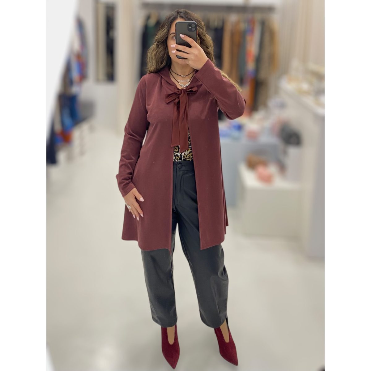 Deppy Joo • Silky touch Hooded Cape • Dusty Rose - Image 4