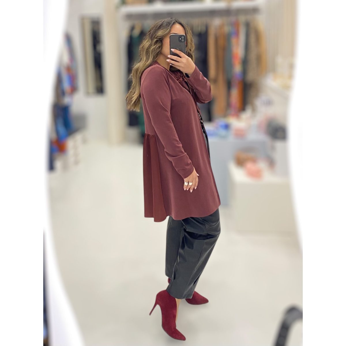 Deppy Joo • Silky touch Hooded Cape • Dusty Rose - Image 3