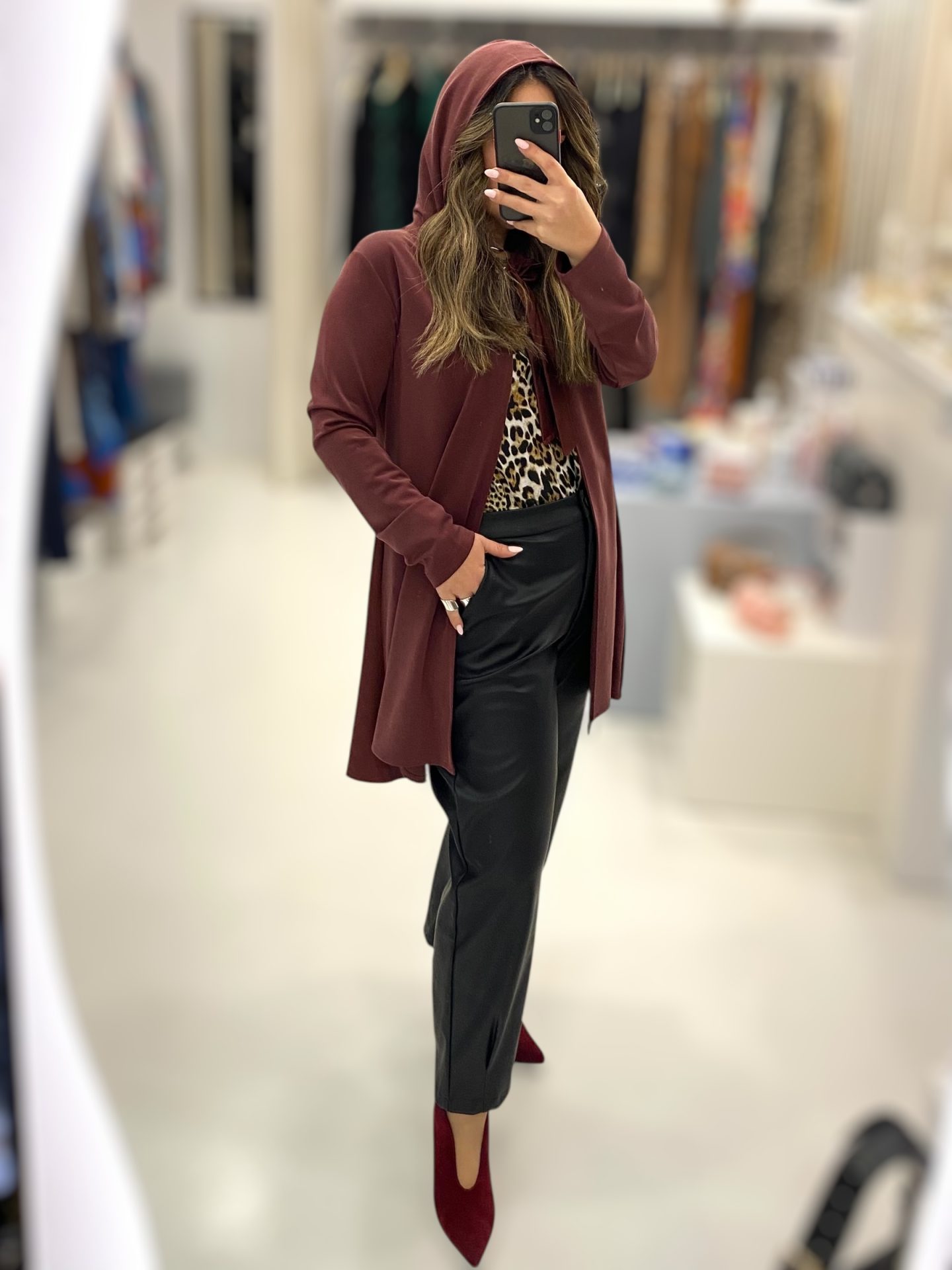 Deppy Joo • Silky touch Hooded Cape • Dusty Rose