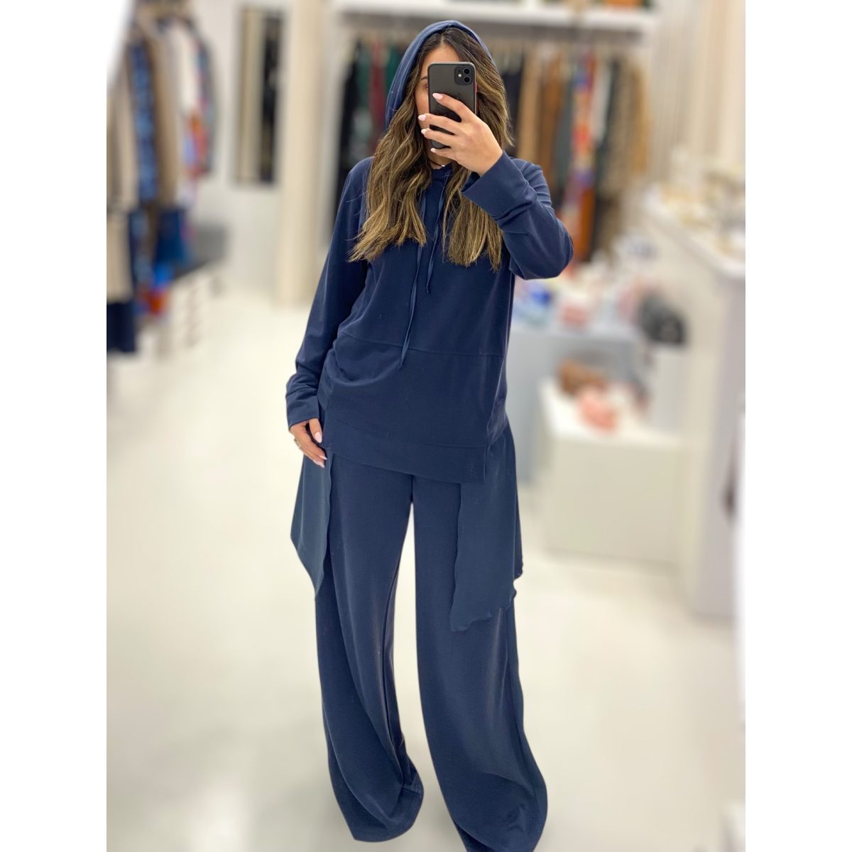 Deppy Joo • Silky touch Tracksuit Trousers • Night Blue - Image 3