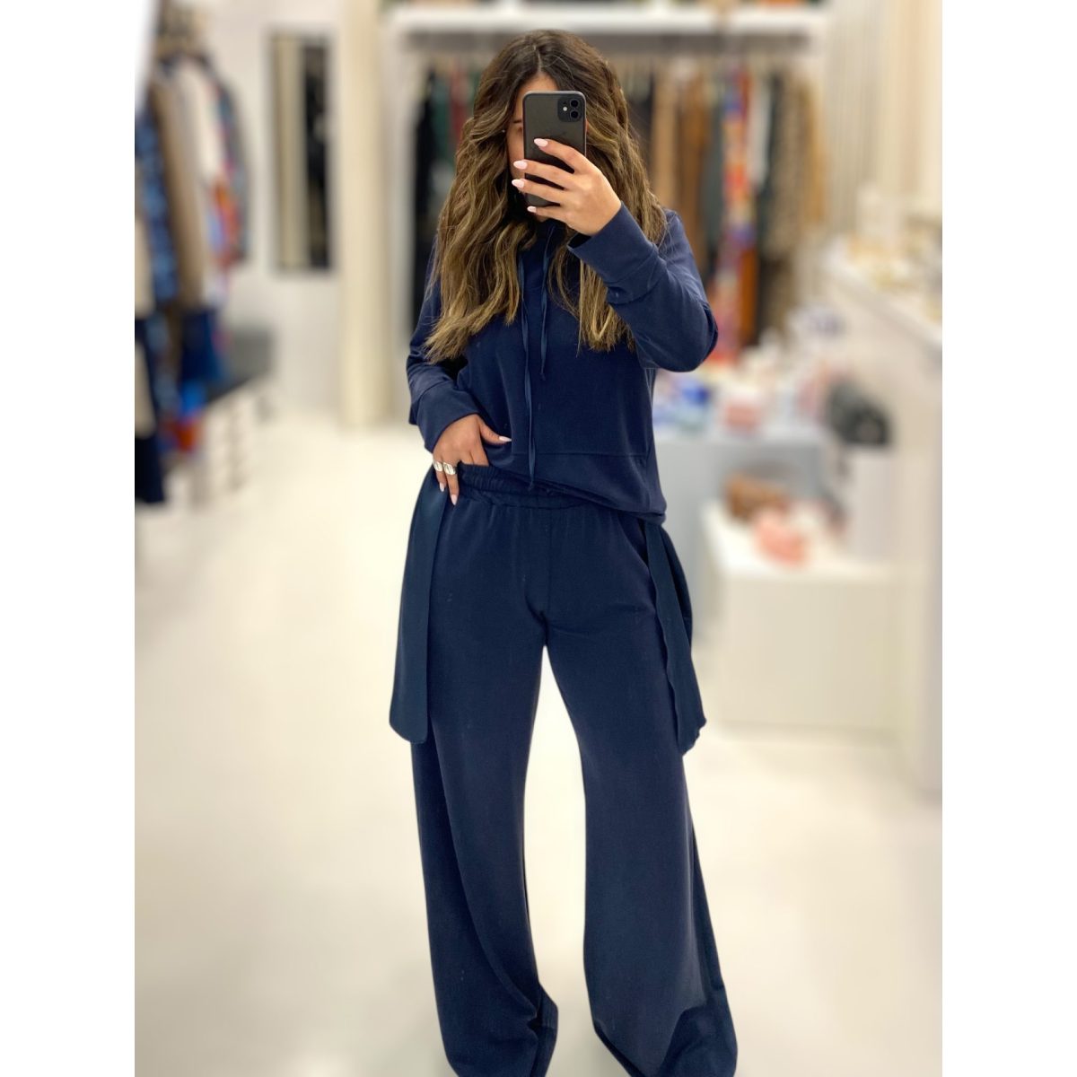 Deppy Joo • Silky touch Tracksuit Top • Night Blue - Image 3