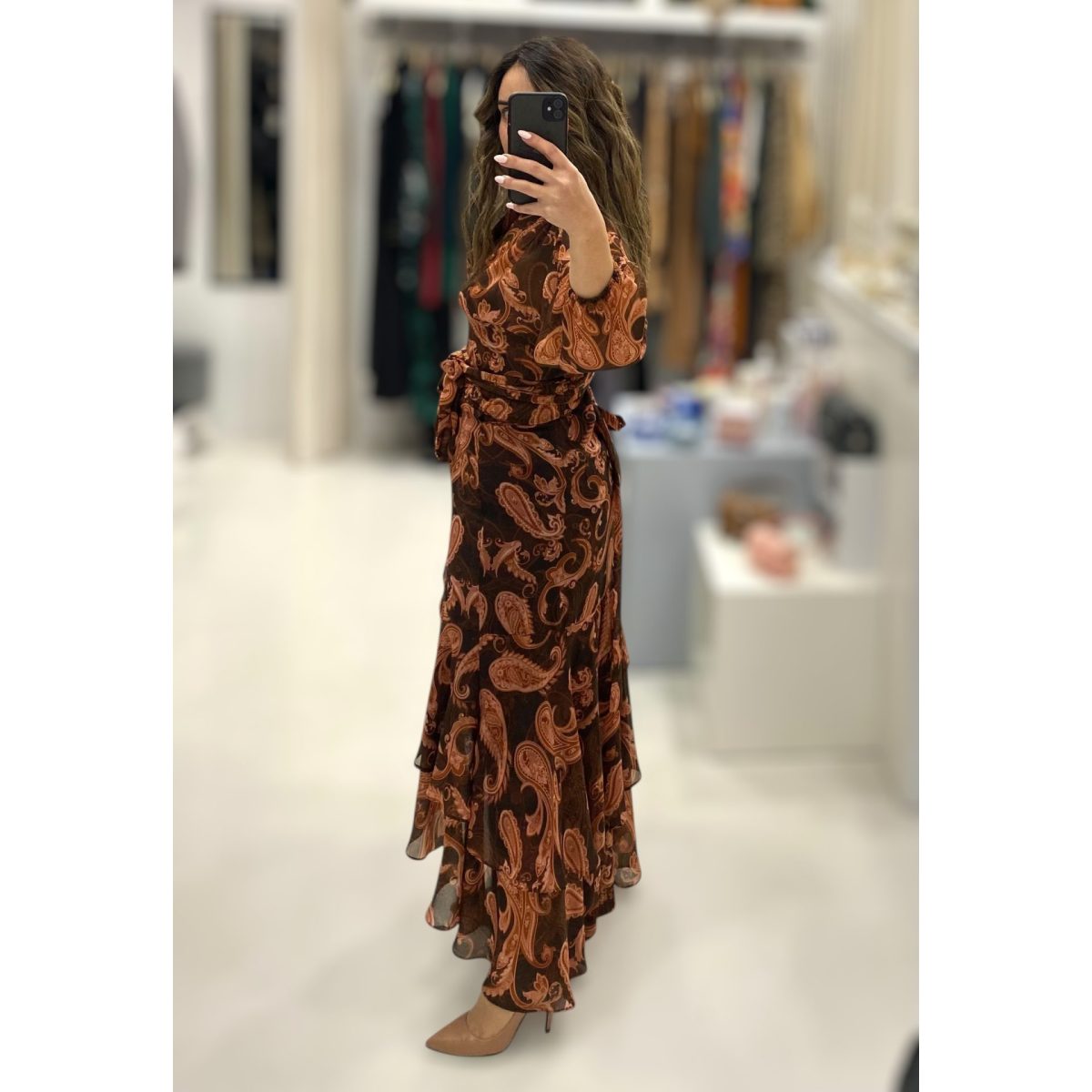 Le Vertige • Paisley Co-ord Set • Choco Brown Terracotta - Image 3