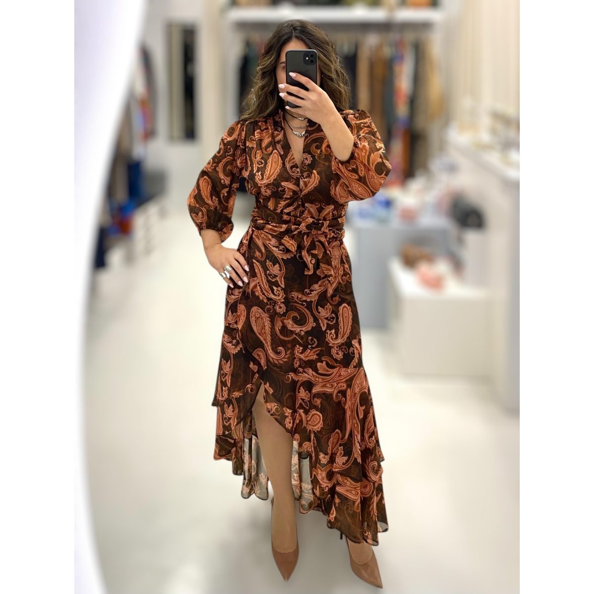 Le Vertige • Paisley Co-ord Set • Choco Brown Terracotta - Image 6