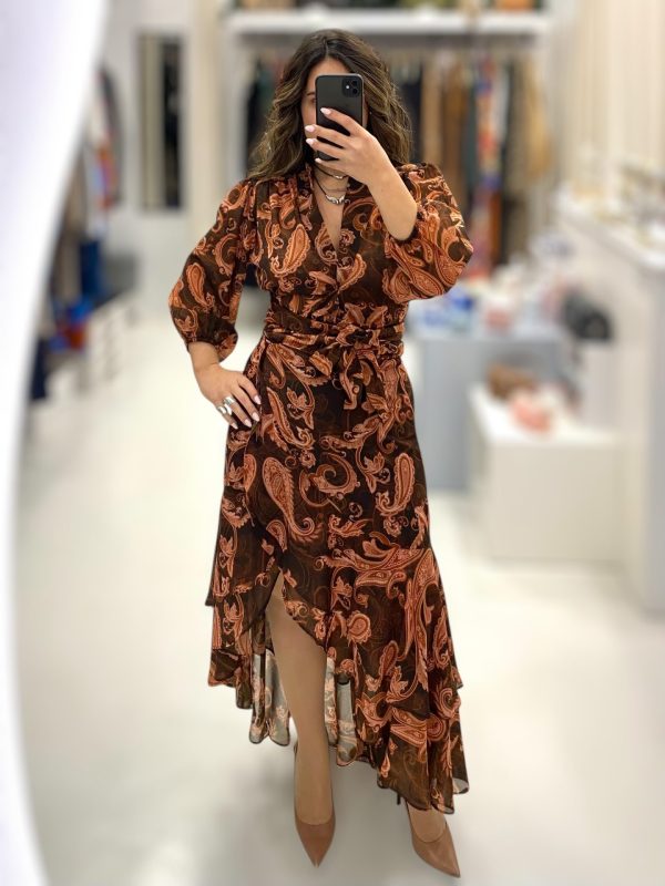 Le Vertige • Paisley Co-ord Set • Choco Brown Terracotta - Image 6