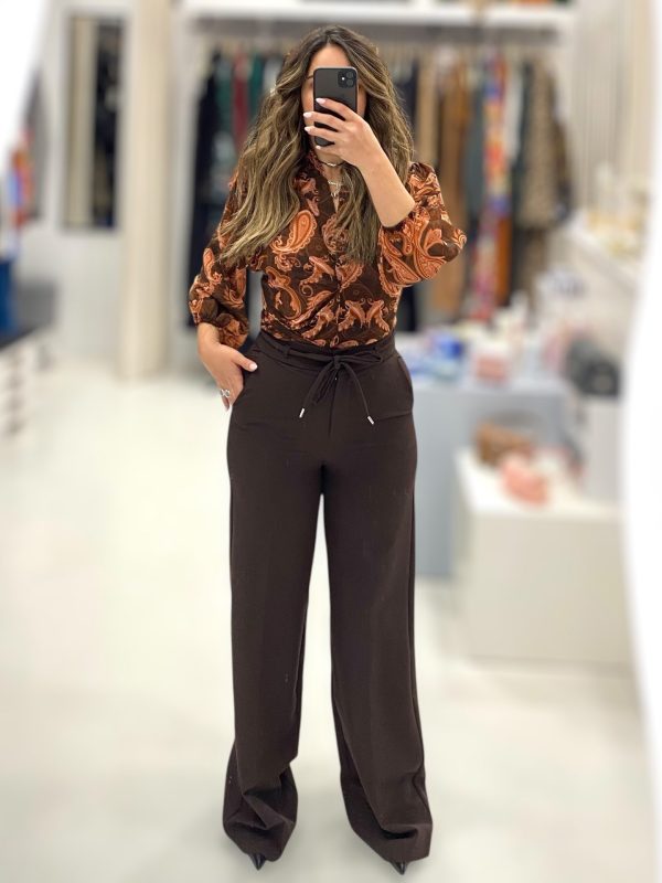Maryley • Highwaisted Suit Trousers • Choco Brown - Image 3