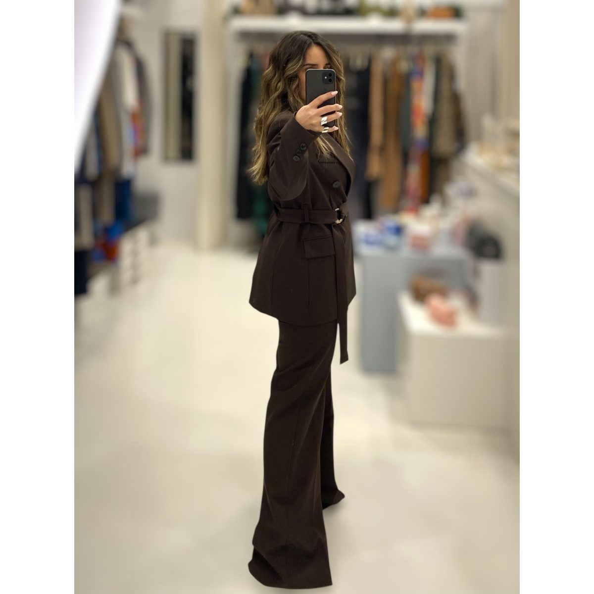 Maryley • Double Breasted Blazer • Choco Brown - Image 3