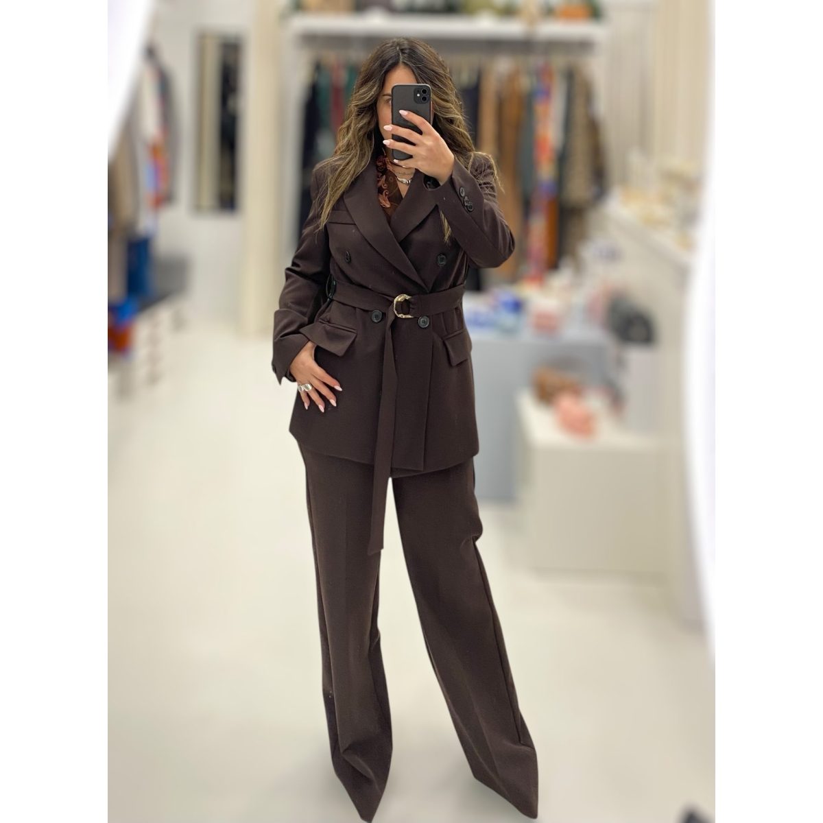 Maryley • Double Breasted Blazer • Choco Brown - Image 4