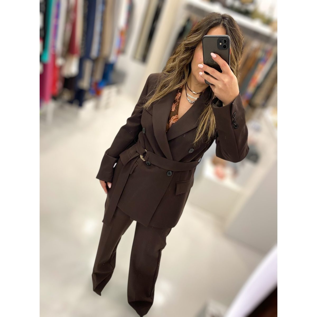 Maryley • Double Breasted Blazer • Choco Brown - Image 2