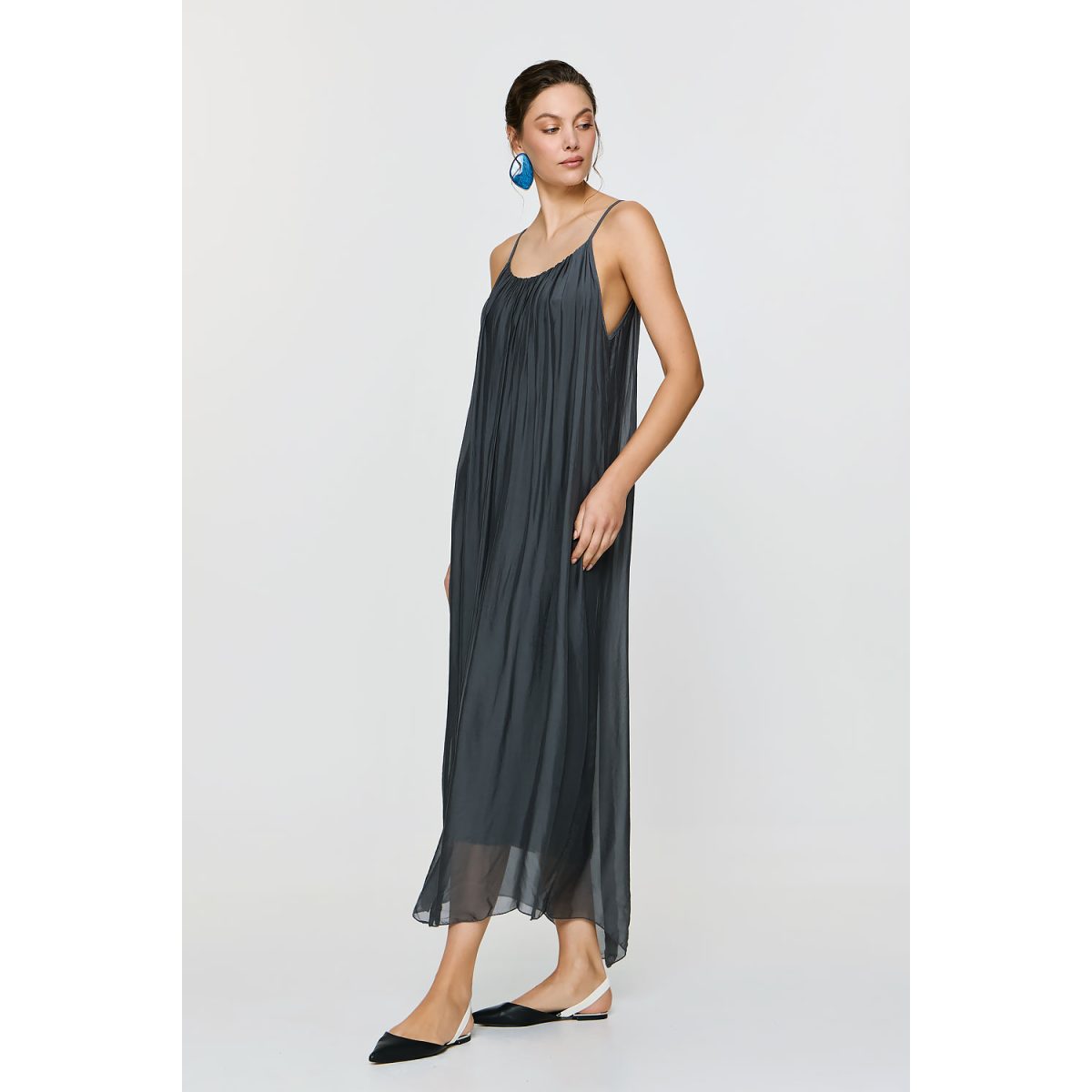 ΕΦΗΜΕΡΟΝ Silk Collection • Dione Dress • Grey - Image 2