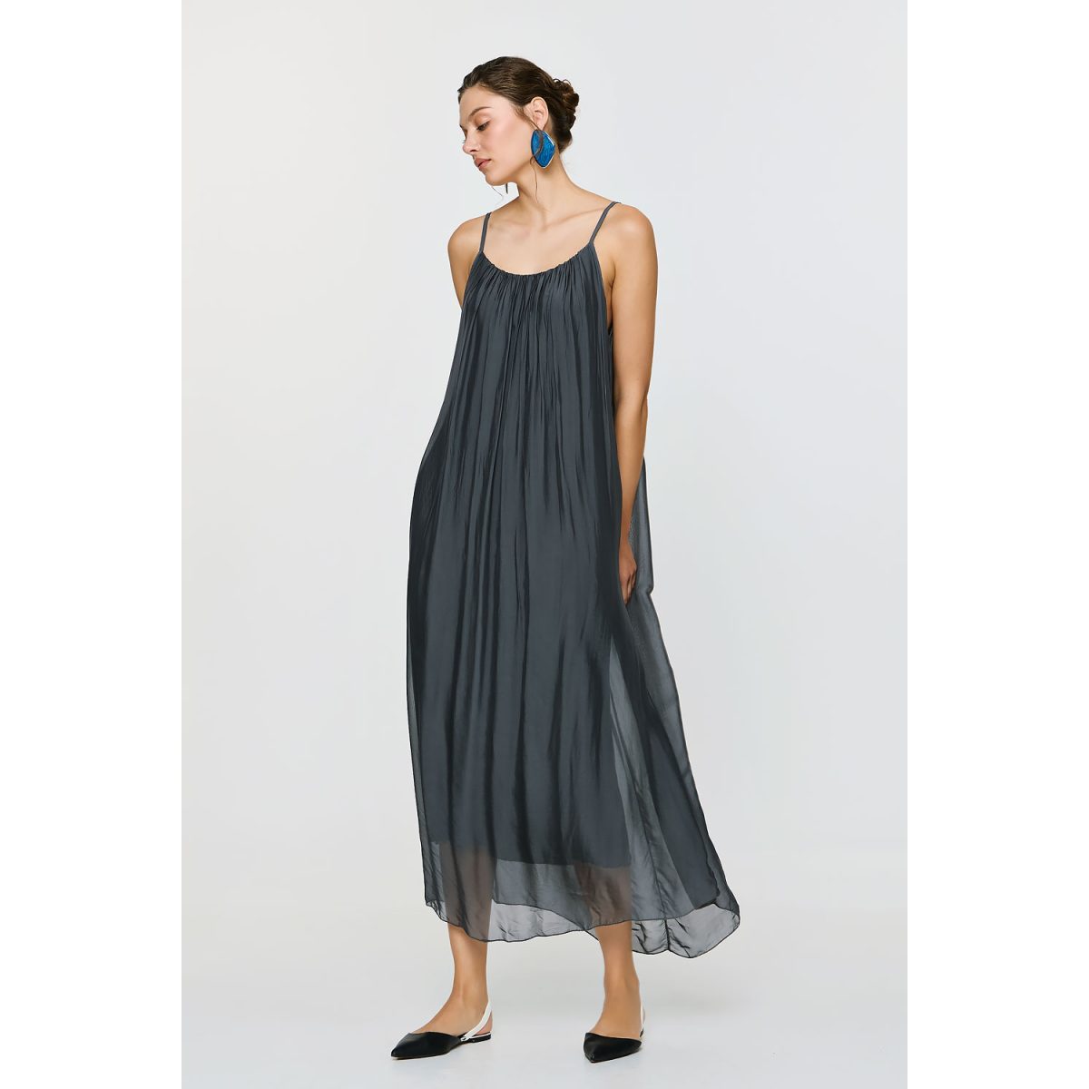 ΕΦΗΜΕΡΟΝ Silk Collection • Dione Dress • Grey - Image 5