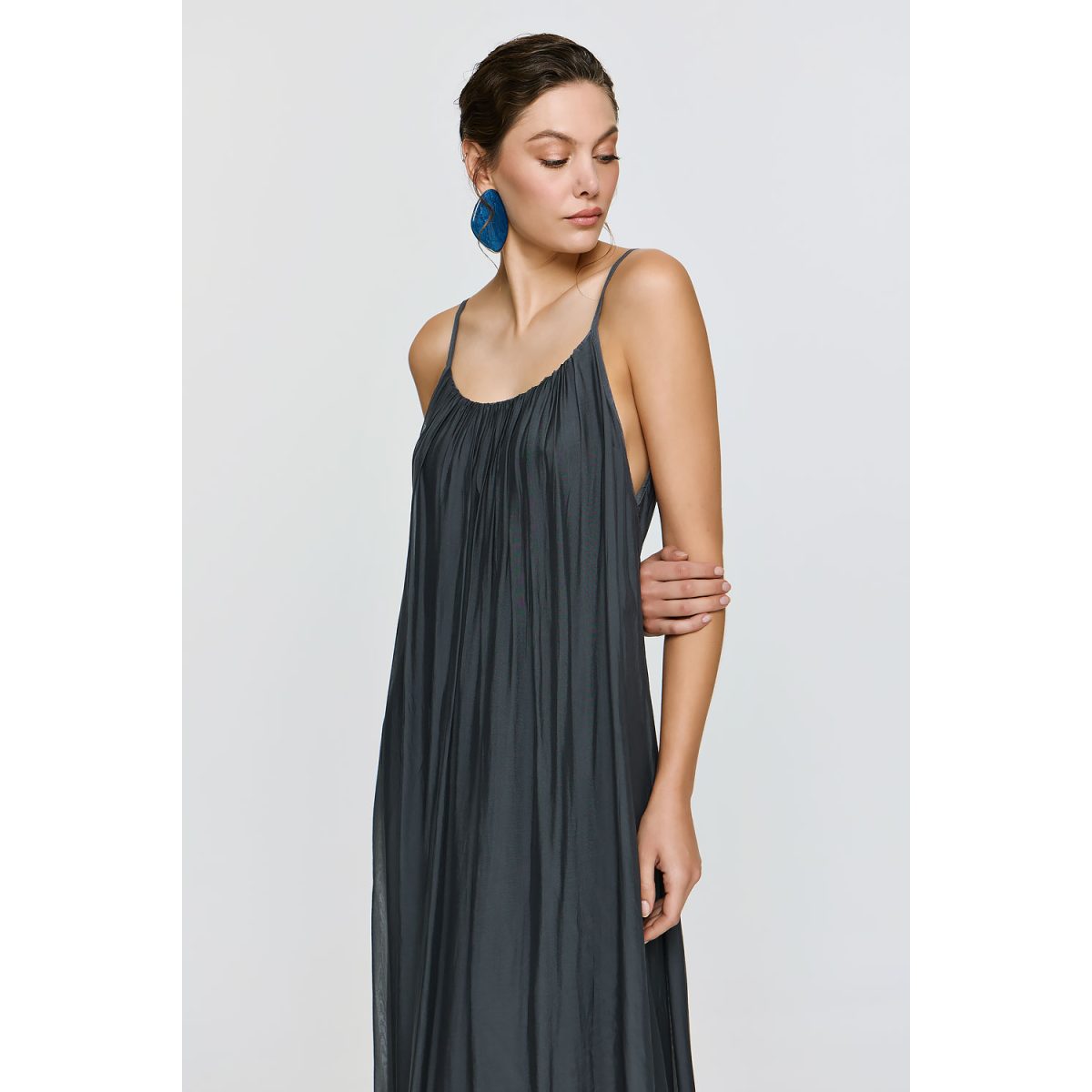ΕΦΗΜΕΡΟΝ Silk Collection • Dione Dress • Grey - Image 3