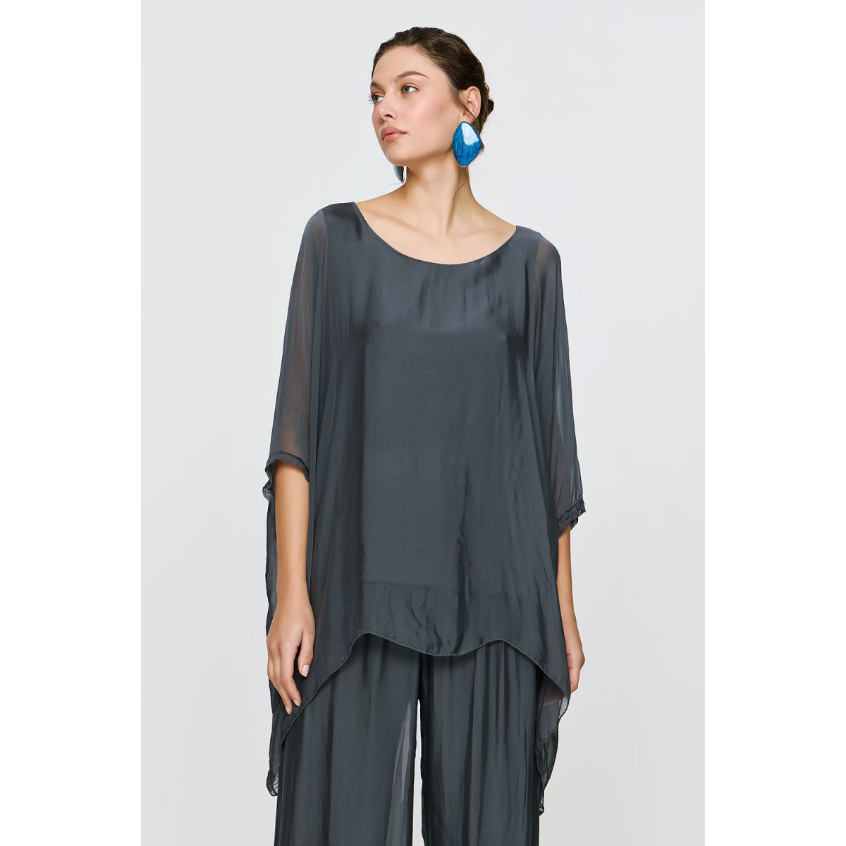 ΕΦΗΜΕΡΟΝ Silk Collection • Athena Top • Grey - Image 3