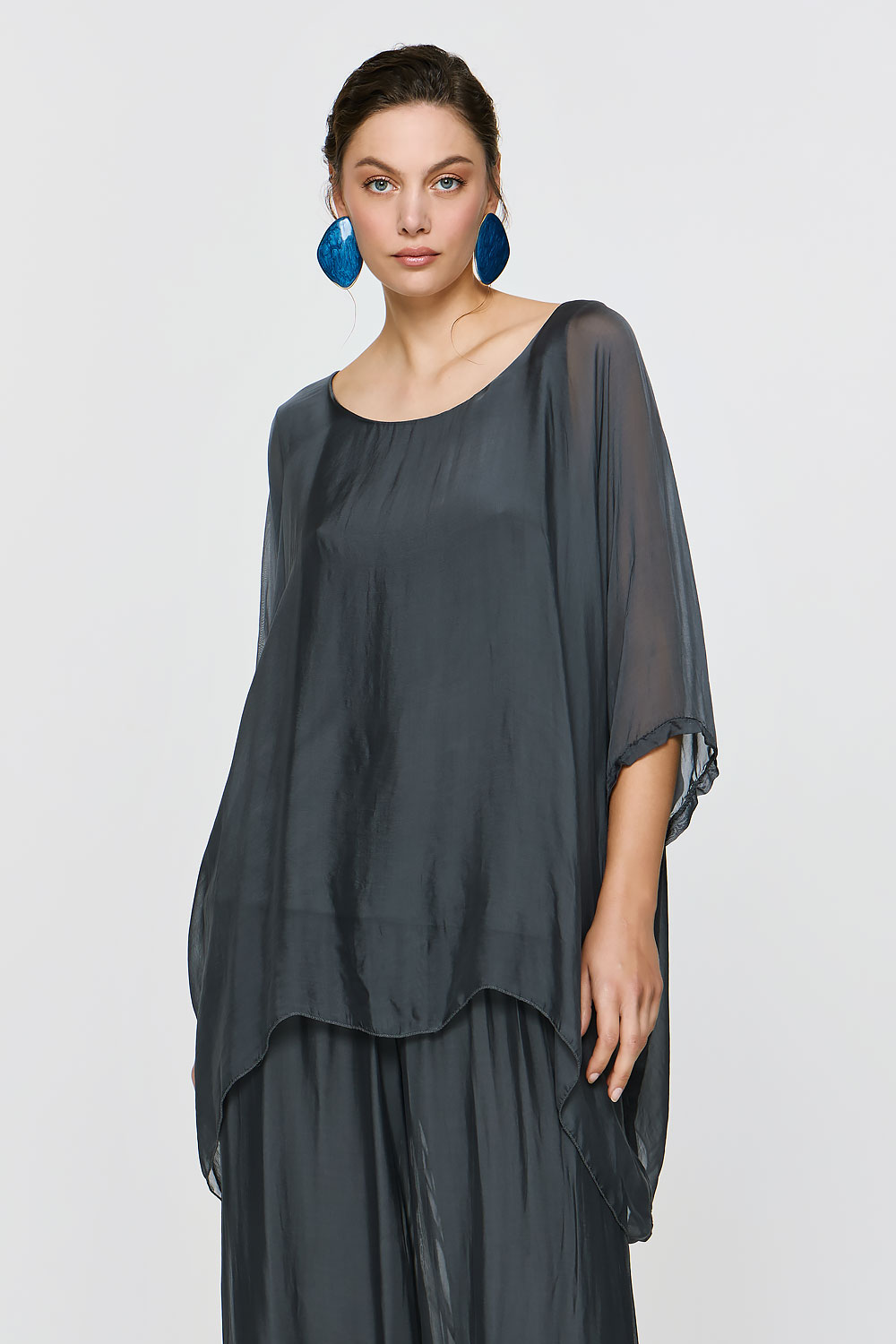 ΕΦΗΜΕΡΟΝ Silk Collection • Athena Top • Grey