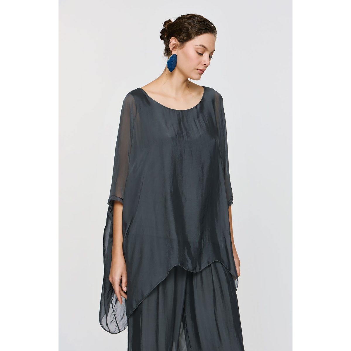 ΕΦΗΜΕΡΟΝ Silk Collection • Athena Top • Grey - Image 6