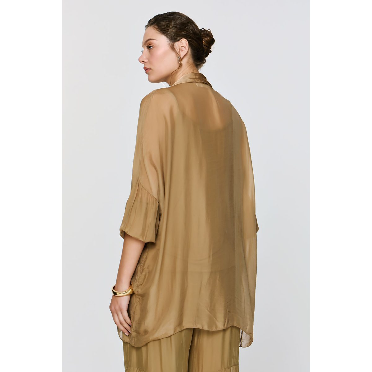ΕΦΗΜΕΡΟΝ Silk Collection • Alkyoni Shirt • Camel - Image 5