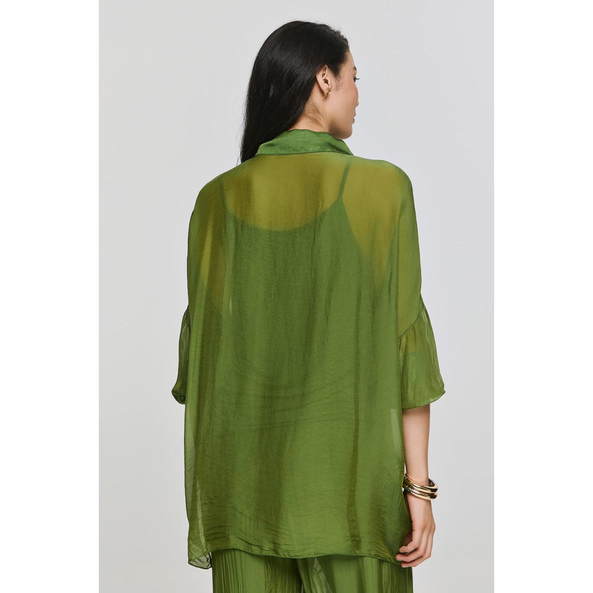 ΕΦΗΜΕΡΟΝ Silk Collection • Alkyoni Shirt • Green - Image 5