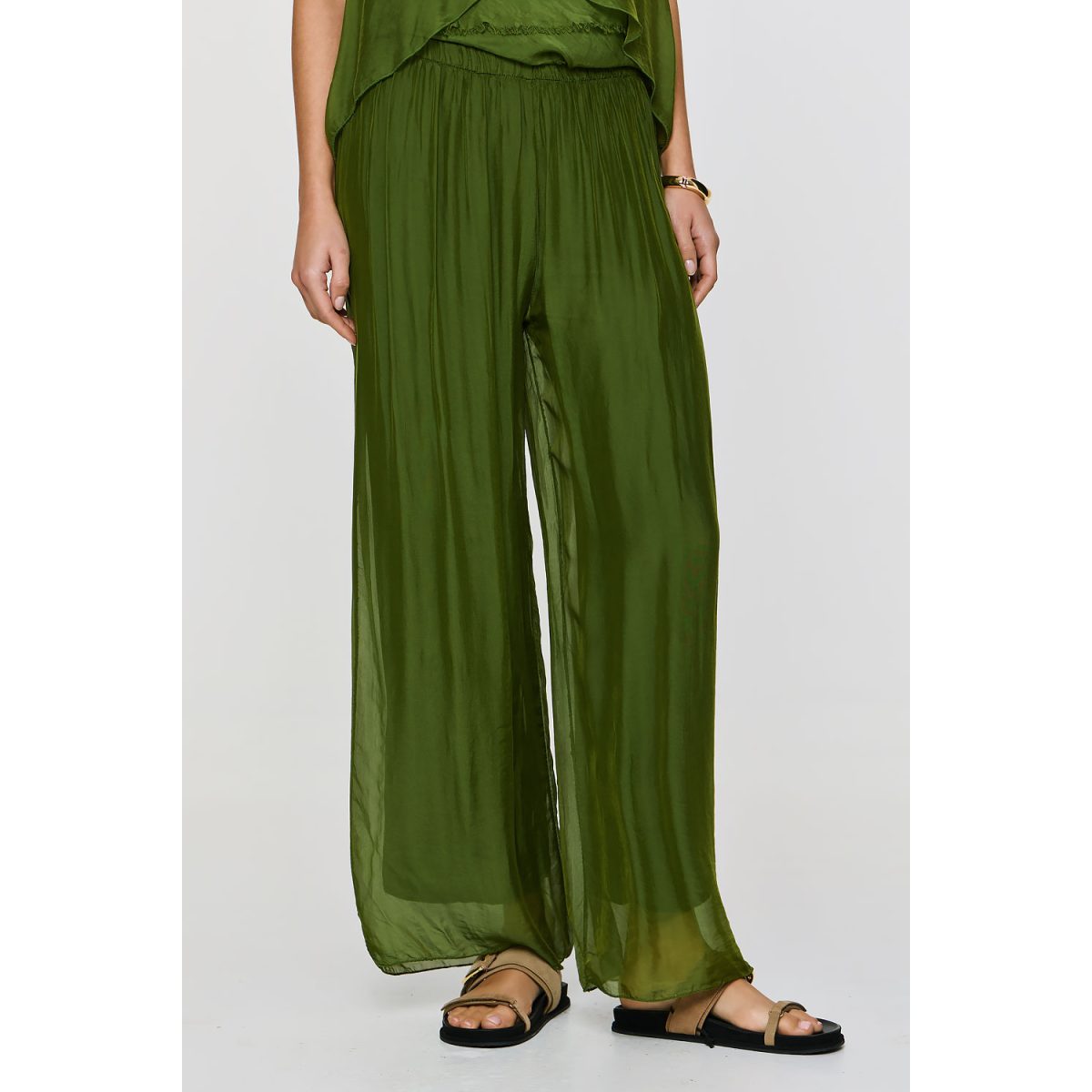ΕΦΗΜΕΡΟΝ Silk Collection • Ismini Pants • Green - Image 2