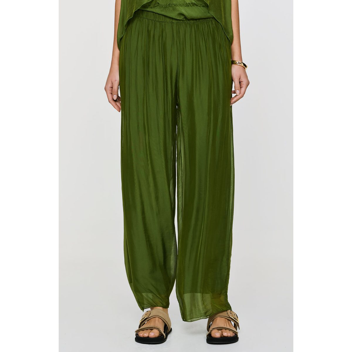 ΕΦΗΜΕΡΟΝ Silk Collection • Ismini Pants • Green - Image 3