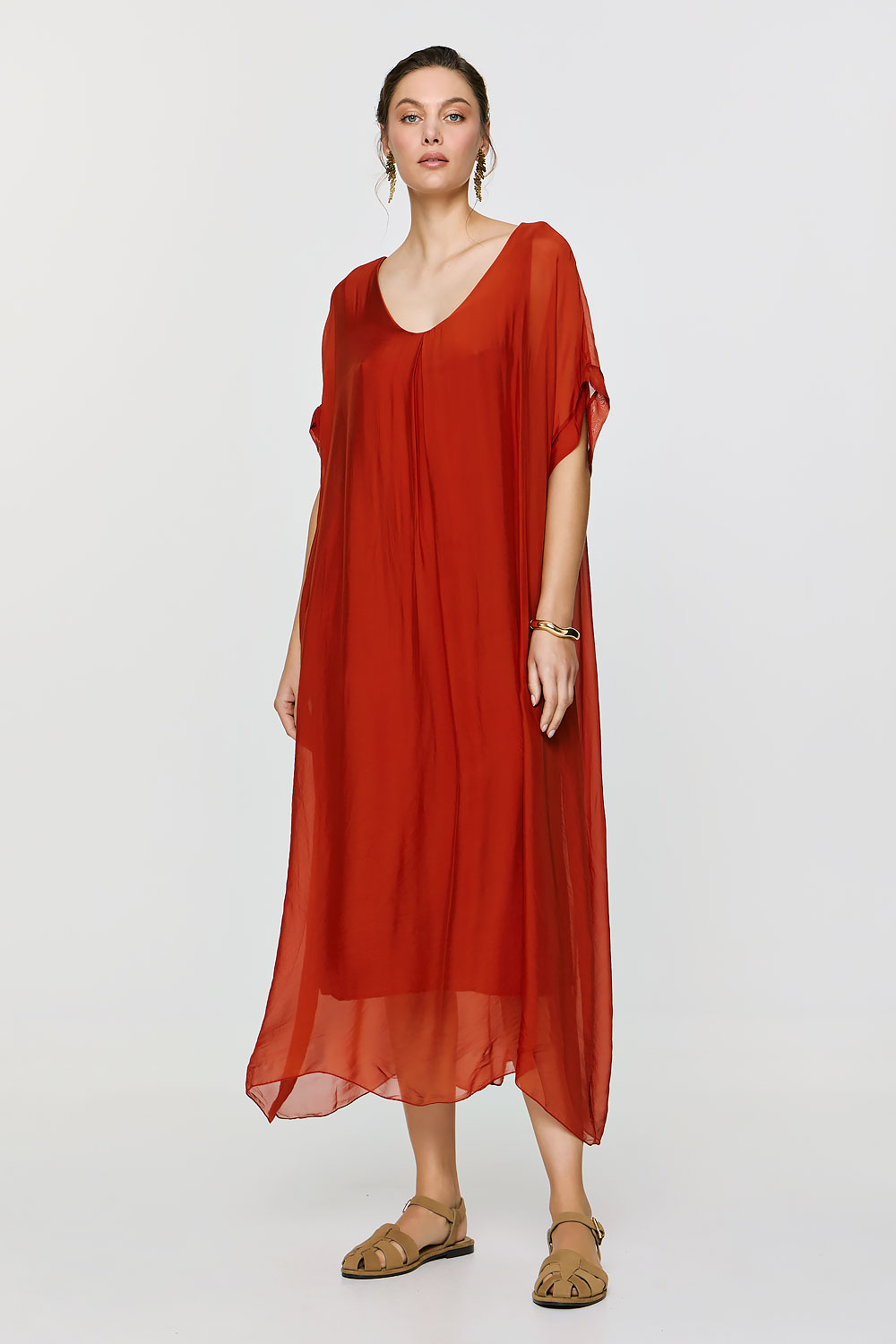 ΕΦΗΜΕΡΟΝ Silk Collection • Gaia Dress • Burnt Orange