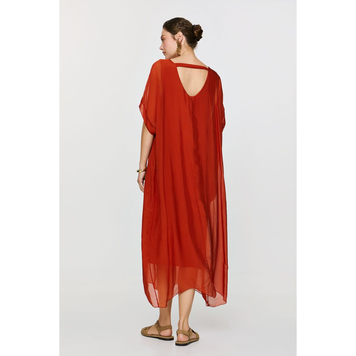 ΕΦΗΜΕΡΟΝ Silk Collection • Gaia Dress • Burnt Orange - Image 3