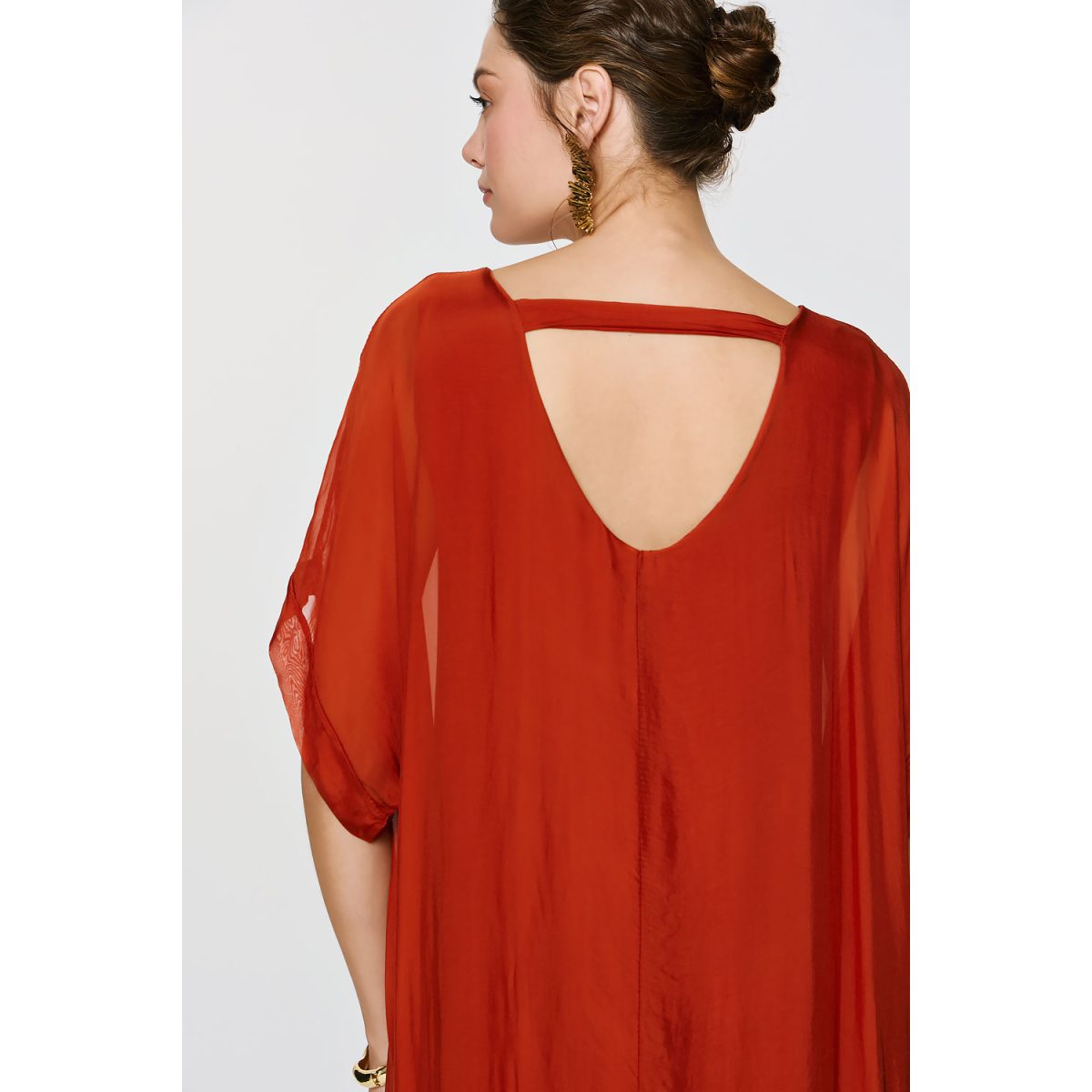 ΕΦΗΜΕΡΟΝ Silk Collection • Gaia Dress • Burnt Orange - Image 7