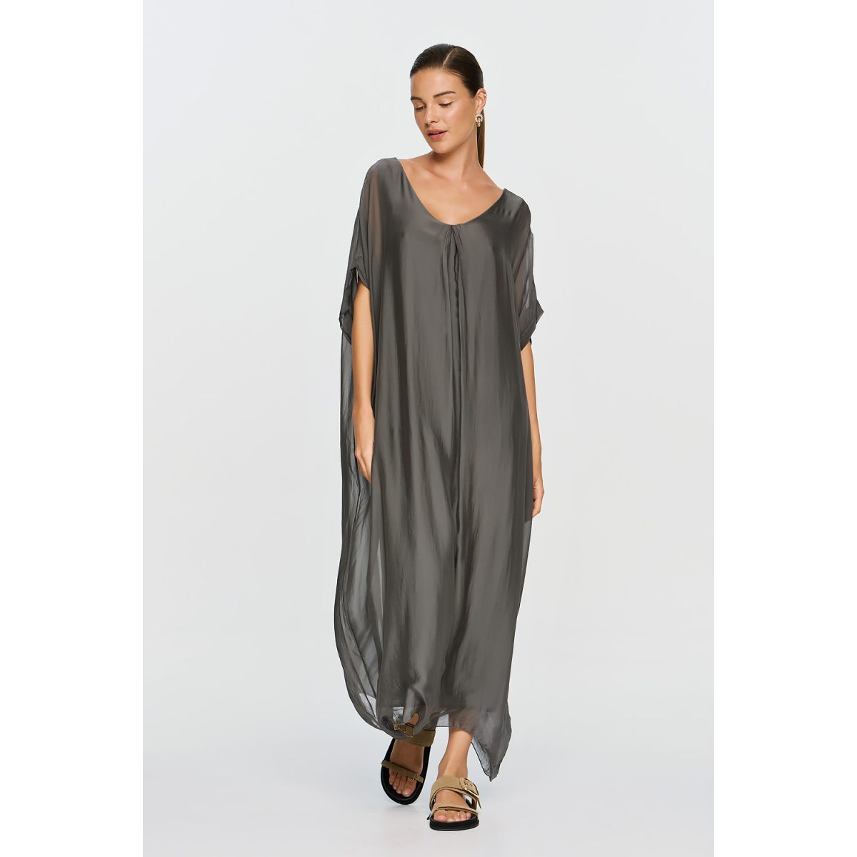 ΕΦΗΜΕΡΟΝ Silk Collection • Gaia Dress • Grey - Image 4