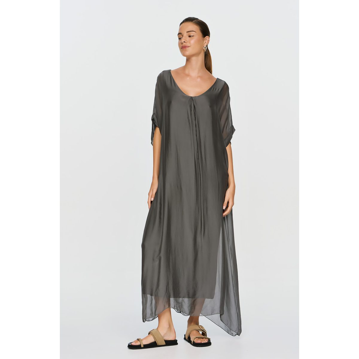 ΕΦΗΜΕΡΟΝ Silk Collection • Gaia Dress • Grey - Image 3