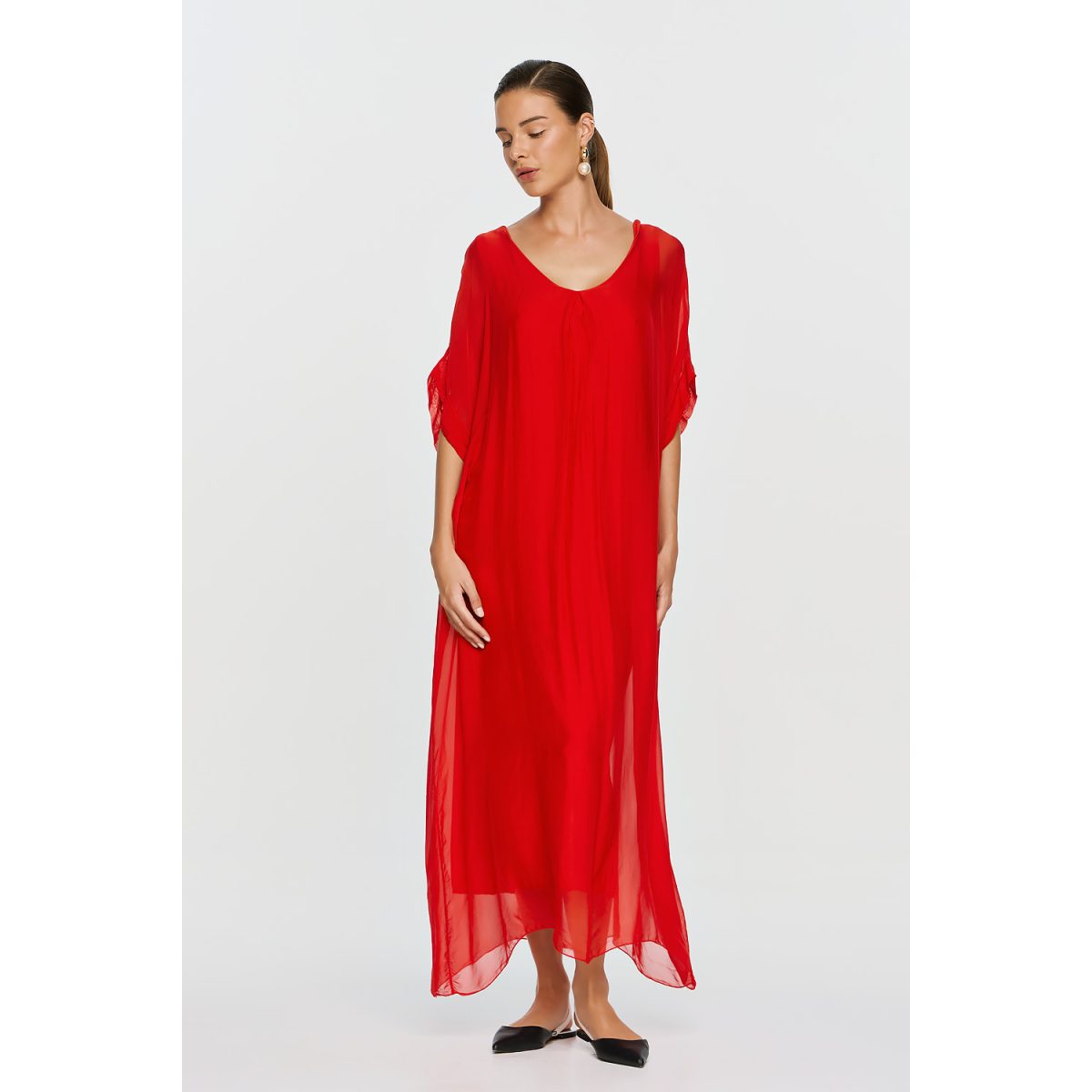 ΕΦΗΜΕΡΟΝ Silk Collection • Gaia Dress • Red - Image 7