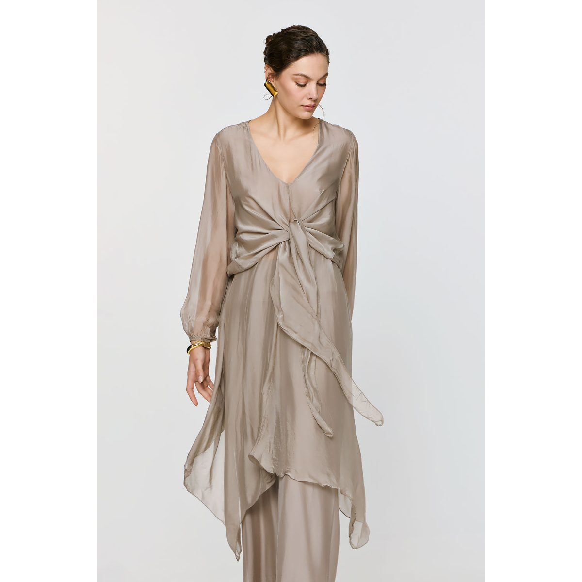 ΕΦΗΜΕΡΟΝ Silk Collection • Pandora Top • Beige - Image 2