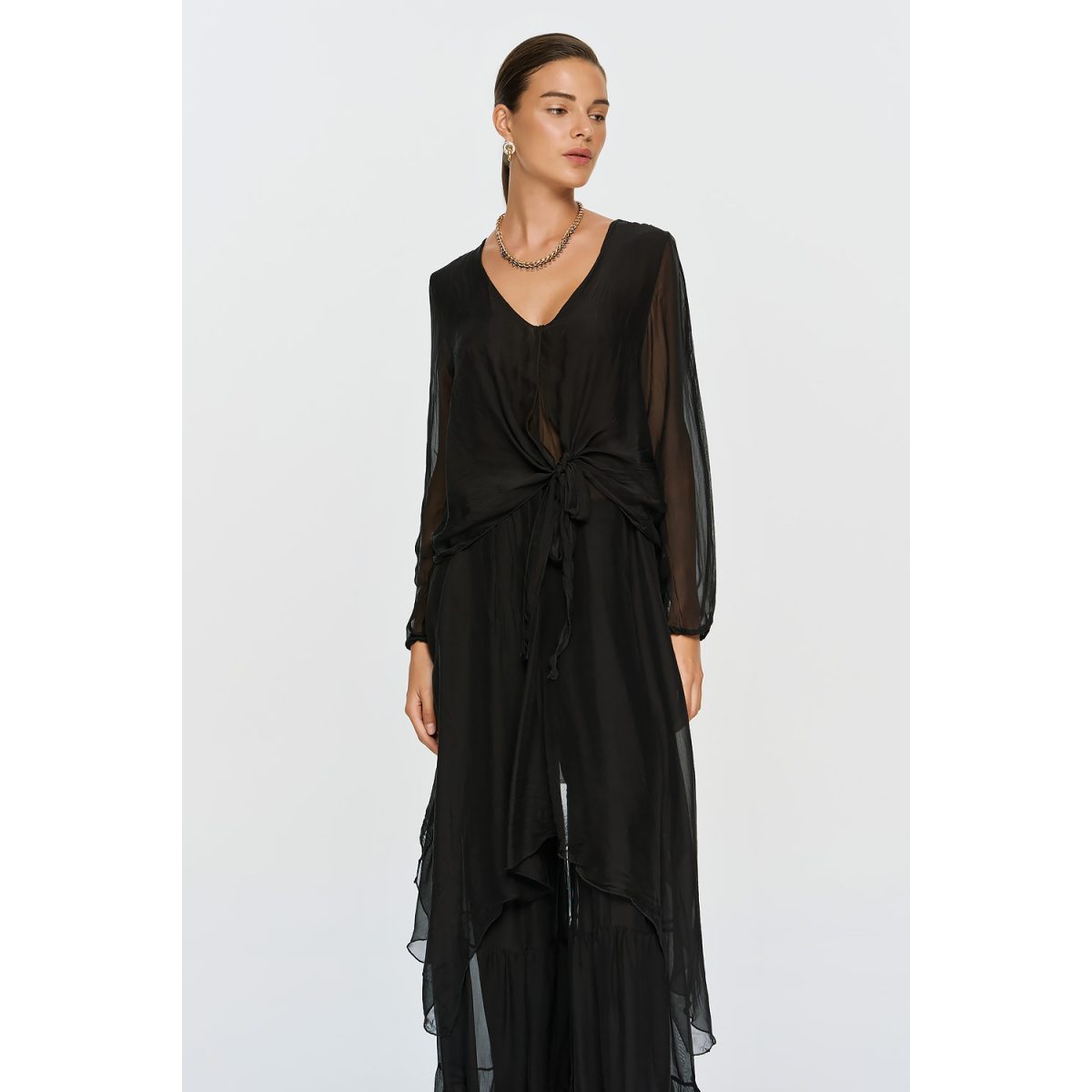 ΕΦΗΜΕΡΟΝ Silk Collection • Pandora Top • Black - Image 4