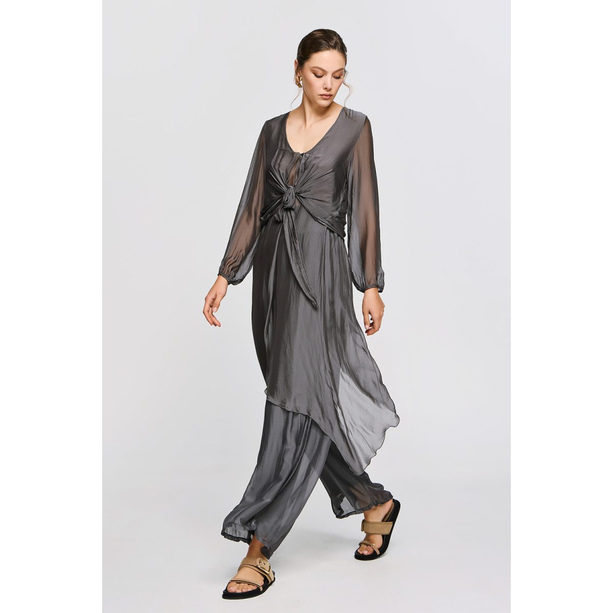 ΕΦΗΜΕΡΟΝ Silk Collection • Pandora Top • Grey - Image 2