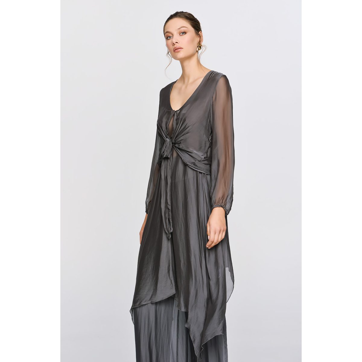 ΕΦΗΜΕΡΟΝ Silk Collection • Pandora Top • Grey - Image 9