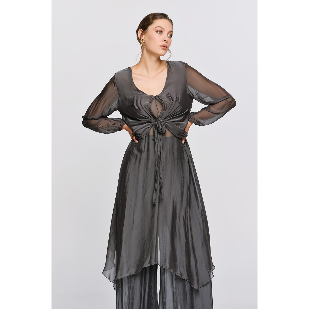 ΕΦΗΜΕΡΟΝ Silk Collection • Pandora Top • Grey - Image 7