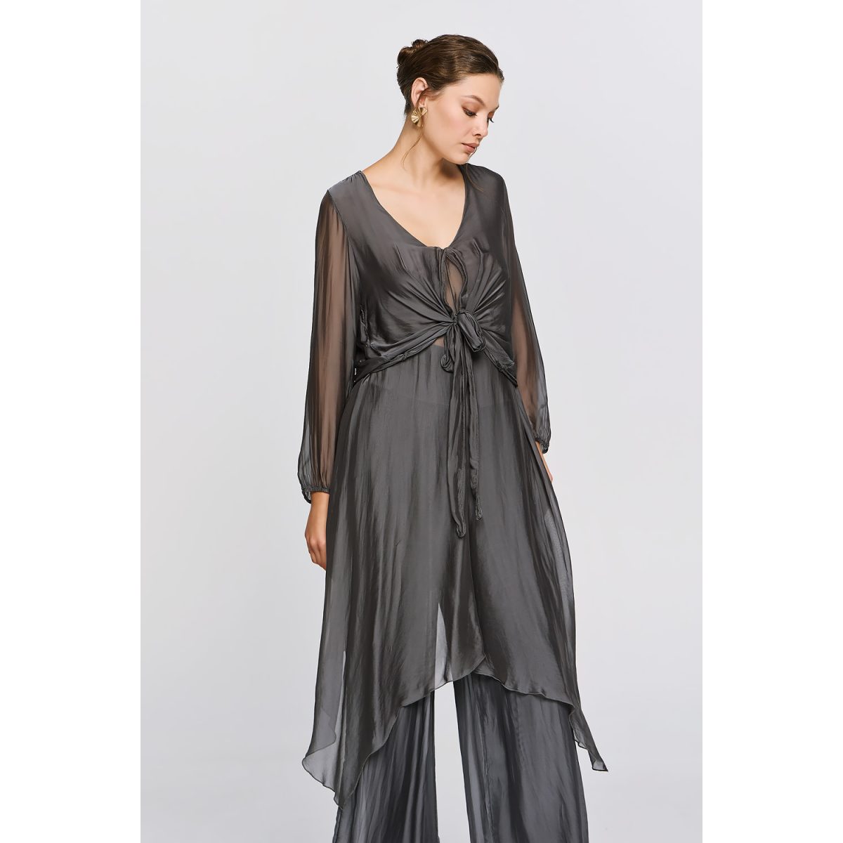 ΕΦΗΜΕΡΟΝ Silk Collection • Pandora Top • Grey - Image 5