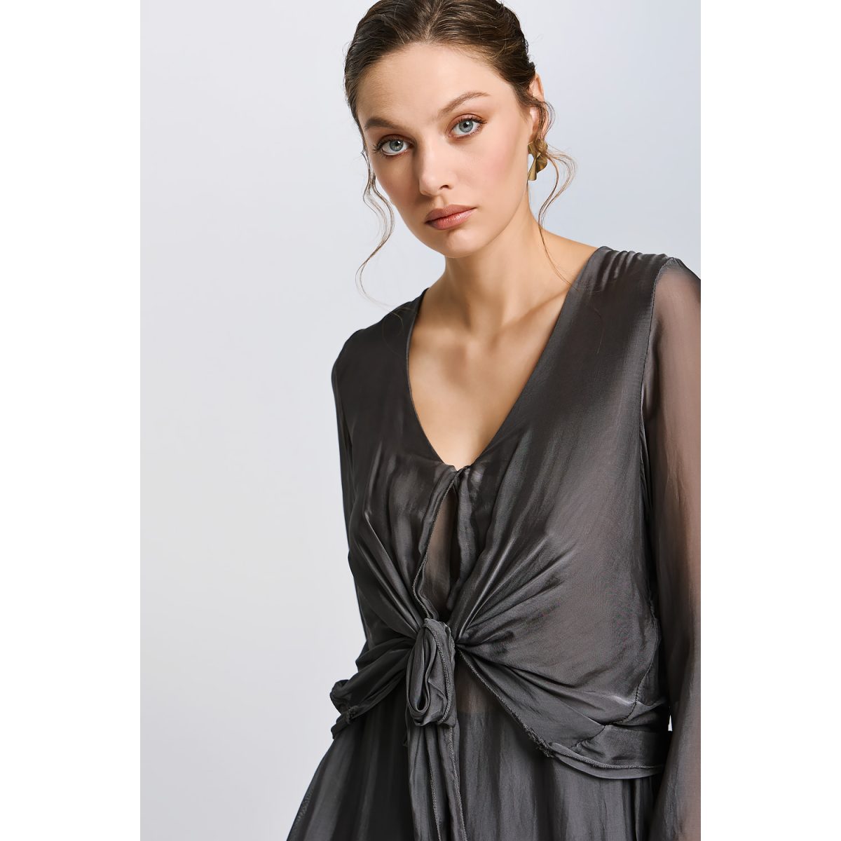 ΕΦΗΜΕΡΟΝ Silk Collection • Pandora Top • Grey - Image 4